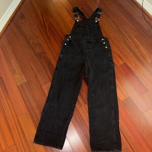 Reclaimed Vintage Black Denim Overalls